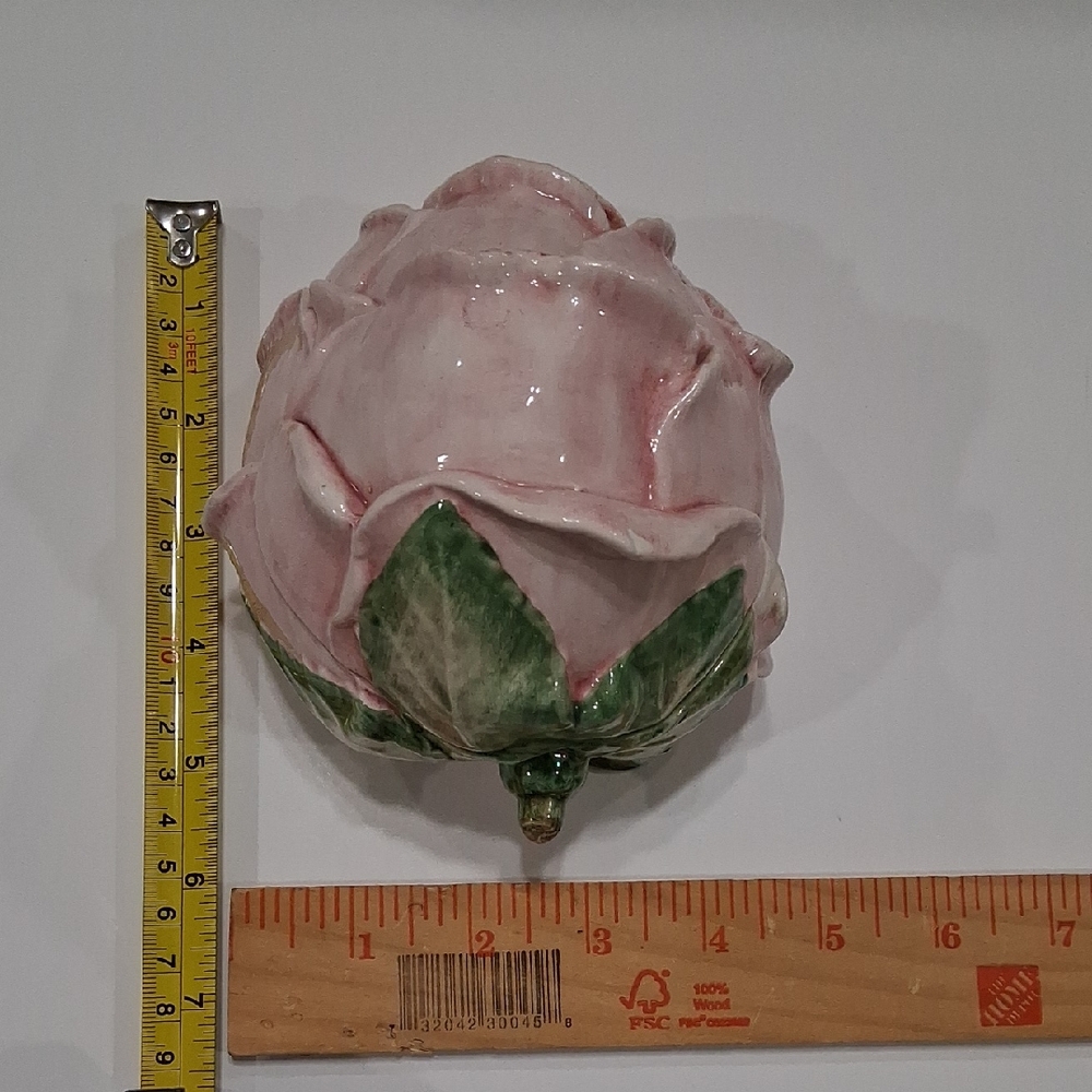 Vintage Vietri (Made In Italy) Ceramic Rose Serving Dish